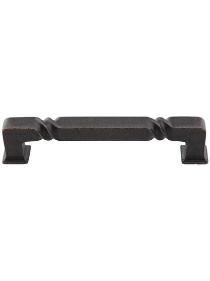 Tahoe Rustic Cabinet Pull - 5 inch Center-to-Center in Distressed Oil Rubbed Bronze.